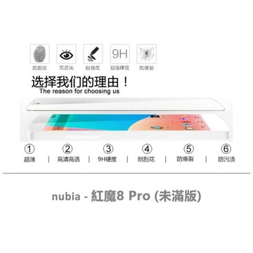 nubia REDMAGIC 紅魔8 Pro 半版玻璃貼 未滿版 半版 玻璃貼 9H 鋼化膜 保護貼 鋼化玻璃