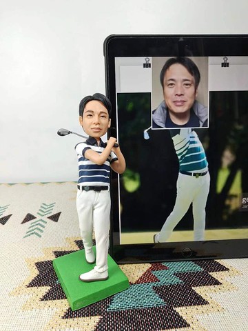 客制化人物公仔 人偶 3D人像畫 似顏繪 高爾夫 定制 生日 紀念
