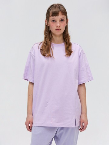 Asymmetry Cut T-Shirt_Violet