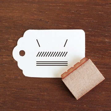 線條C 三入組 20mm 直式尺寸 手帳印章 橡膠印章 行事曆 日記 日本製 b-135