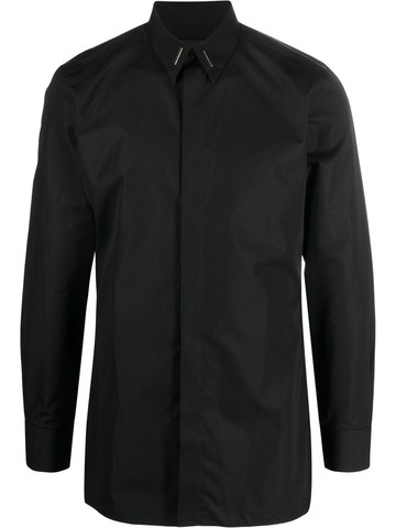 Givenchy - hardware-detail button-up shirt - unisex - Cotton - 41 - Black