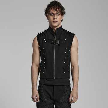 ╋魔嘆╋PUNKRAVE蒸汽朋克STEAM哥特GOTHIC搖滾機車男馬甲 WY1473