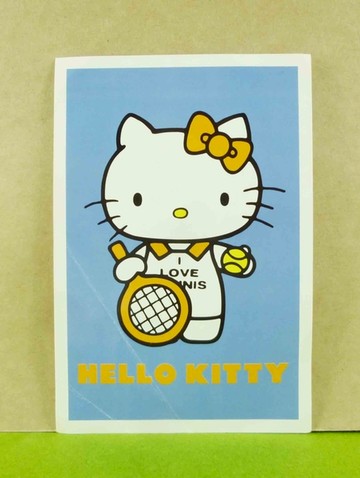 【震撼精品百貨】Hello Kitty 凱蒂貓~造型卡片-藍網球