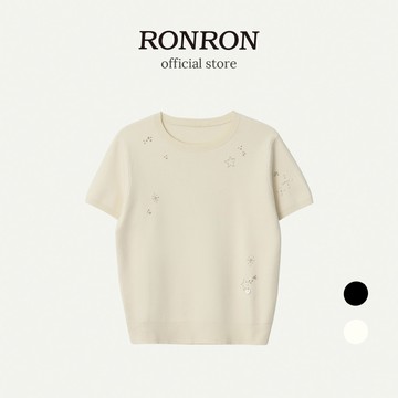 [RONRON] Starry Beads 短袖針織 / 2色任選 韓國官方直送