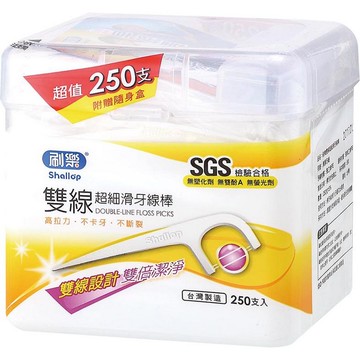 [家速配]刷樂雙線超細滑牙線棒-盒裝