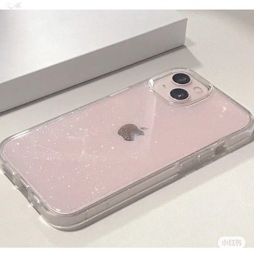 小紅書爆閃透明iPhone14手機殼11/12promax簡約xr/xs軟7/8plus女