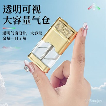 【造型打火機】新款個性高端充氣直衝明火打火機氣窗帶燈高檔禮品打火機創意禮物 ITWA
