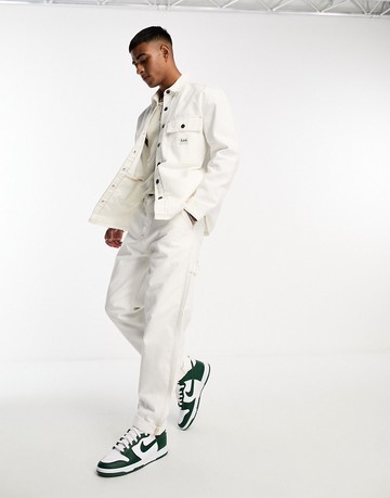 Lee Carpenter relaxed fit jeans co-ord in ecru-White