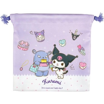 【震撼精品百貨】酷洛米_Kuromi~日本SANRIO三麗鷗 酷洛米尼龍束口袋 (紫興趣款)*17755