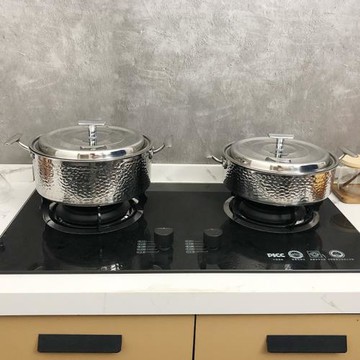 不銹鋼鍋具套裝平底鍋湯鍋炒鍋組合售樓處家居樣板房間櫥柜裝飾品