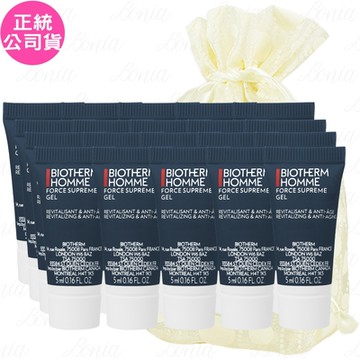 BIOTHERM 碧兒泉 男仕極量緊膚凝露(5ml)*20旅行袋組(公司貨)