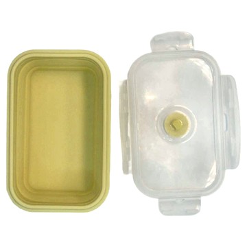 折疊矽膠便當盒 - 550ml  松花綠  1個