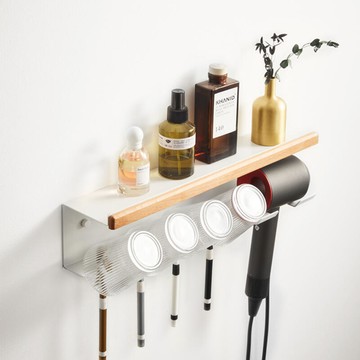 牙刷置物架衛生間浴室免打孔掛牆牙具漱口杯吹風機一體支架子壁掛