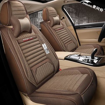 紫風鈴新款全包圍汽車坐墊秋冬季短毛絨全包棉墊座墊四季通用座套