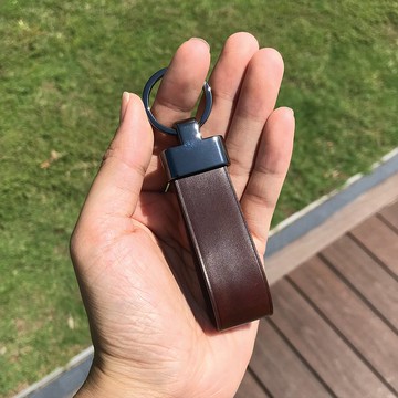 【皮革鑰匙圈】深啡色馬臀皮/鎖匙扣/隨身小物/閨蜜禮物