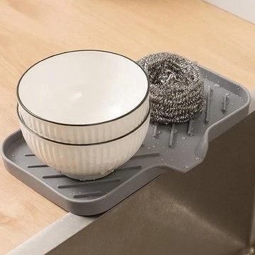 水槽瀝水墊 廚房瀝水墊 導流瀝水墊 臺麵瀝水墊 食品級硅膠瀝水墊 杯盤墊 水槽置物墊 肥皂瀝水盒 抗菌防黴 防滑置物