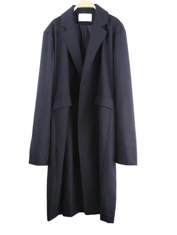 FINDSENSE品牌 時尚潮流 男 長款 毛邊 大西裝 大風衣外套 大衣