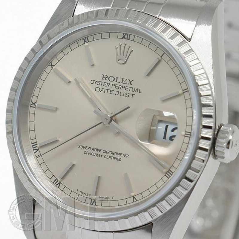 ロレックス デイトジャスト 36mm 16220 シルバー T番 ROLEX 中古