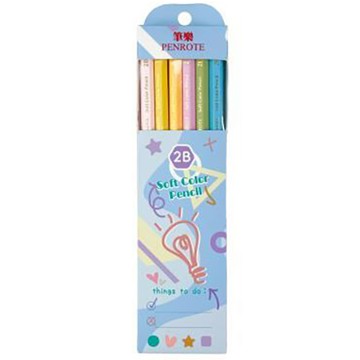筆樂PENROTE柔彩六角鉛筆/PB4329/2B/12入/盒