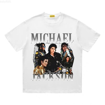 Michael Jackson麥可傑克森 純棉T恤 美式水洗oversize短袖做舊落肩 歐美風 街頭復古 短袖t恤