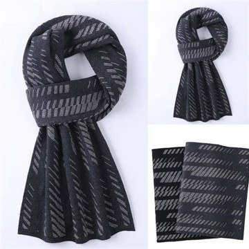 【米蘭精品】現貨+預購頂級羊毛圍巾羊絨圍脖秋冬季加絨厚磅保暖針織圍巾休閒-羊毛格條時尚男女配件74mi75