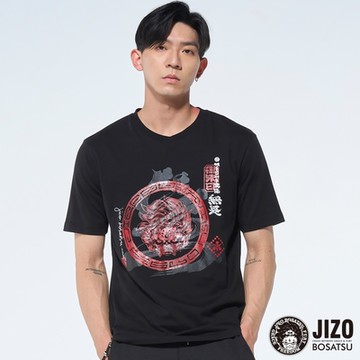 地藏小王 BLUE WAY –髭文字-御朱印短TEE(黑)