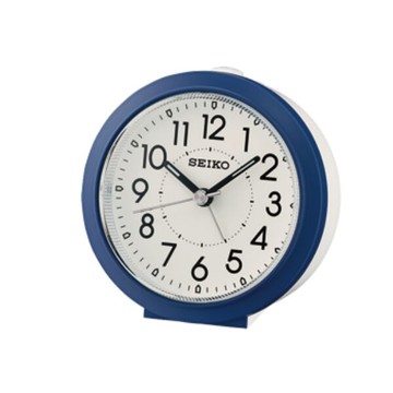 seiko SK037 精工鐘 (QHE174L) 夜光效果圓形小鬧鐘(藍)/9*8.9*5 cm｜樂天領券現折★全館特惠中★指定刷卡回饋10%