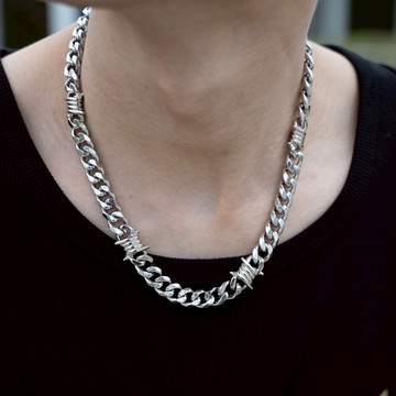 『GOAT』項鍊 荆棘 古巴鍊 鈦鋼項鍊 古巴項鍊 項鍊男 項鏈