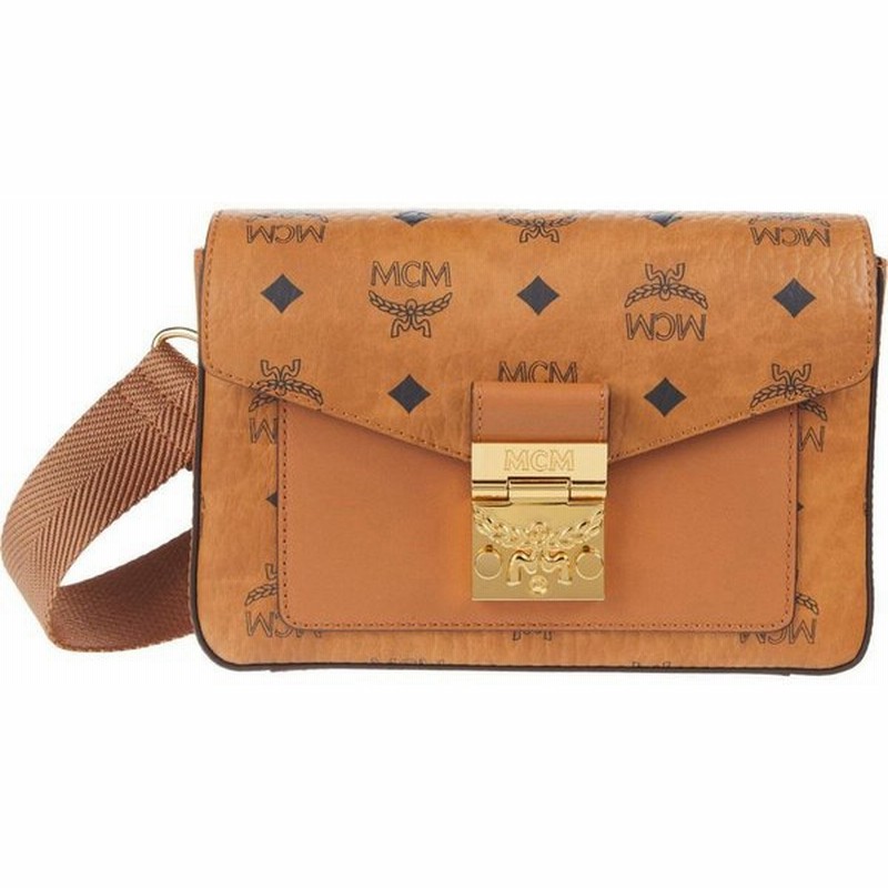 エムシーエム Mcm メンズ ショルダーバッグ バッグ Millie Visetos Crossbody Small Cognac 通販 Lineポイント最大0 5 Get Lineショッピング