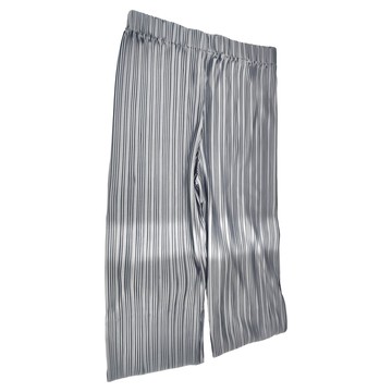 Wylla 泰國百摺長褲 灰色 250g 腰圍24-36吋 臀圍38吋 聚酯纖維皺褶布  94cm