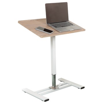 《C&B》隨意調坐站兩用可移動氣壓式升降便利桌北歐白橡木