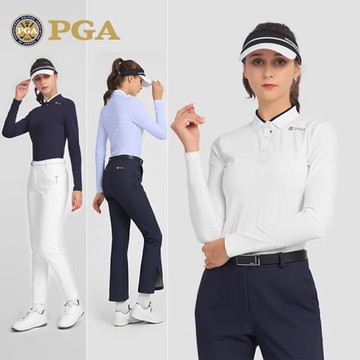 美國PGA 高爾夫服裝女裝微喇叭褲子上衣長褲運動套裝春季長袖T恤