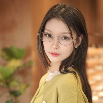 CARIN橢圓框光學眼鏡/玫瑰金#VIVI R C3