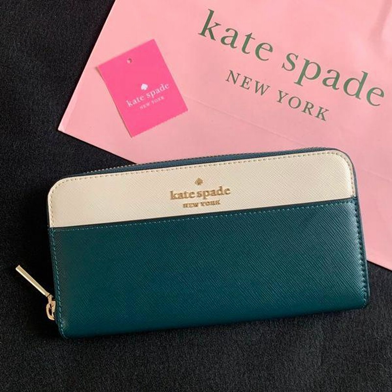 ケイトスペード 財布 長財布 バイカラー グリーン kate spade/WLR00120-300 | LINEブランドカタログ