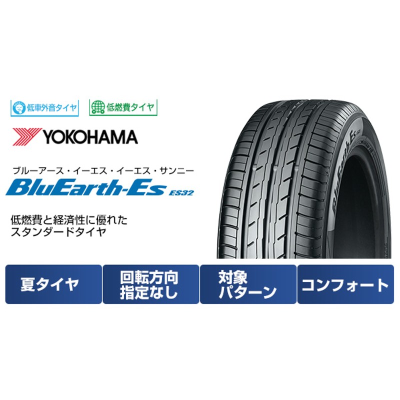 新品国産4穴100車】 夏タイヤ ホイール4本セット 185/55R16 ヨコハマ ブルーアース ES32 モンツァ JPスタイル MJ-V 16インチ  | LINEブランドカタログ