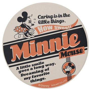 【震撼精品百貨】米奇/米妮 Micky Mouse 迪士尼 DISNEY 米妮 MINNIE 陶瓷吸水杯墊#25188 震撼日式精品百貨
