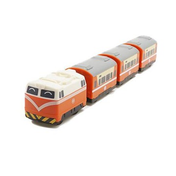 台鐵莒光號列車 E200型 鐵支路4節迴力小列車 迴力車 火車玩具 壓克力盒裝 QV009T1 TR台灣鐵道