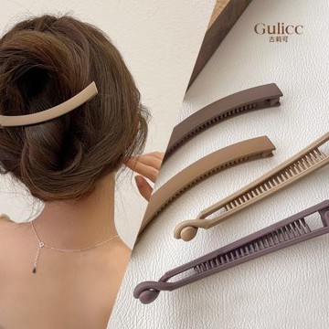 Gulicc 高馬尾 固定 神器 香蕉夾 2入 隨機出貨(飾品 髮飾 頭飾 髮帶 髮箍 生日禮物 主題穿搭 約會 雙11 聖誕節)