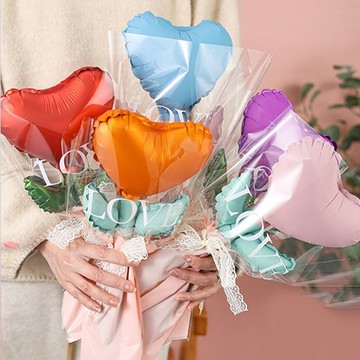 【Giftpro 氣球禮物】 DIY愛心氣球花束 氣球花束 愛心氣球 母親節花束 情人節花束 情人節 告白氣球 (顏色隨機單個出貨)