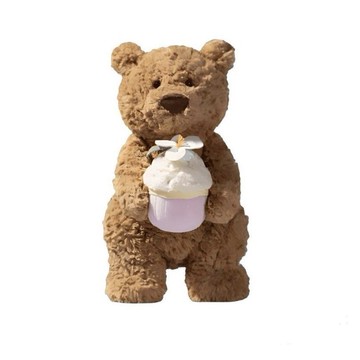 可愛紙杯蛋糕巴熊毛絨玩偶蛋糕賽羅熊公仔禮物上海限定