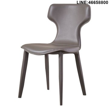 免運 開立發票 餐椅 洽談椅 高腳椅 沙發椅 吧台椅 拍攝椅 道具椅 意式極簡馬鞍皮餐椅家用靠背椅酒店餐廳皮椅子北歐設計師款島臺椅