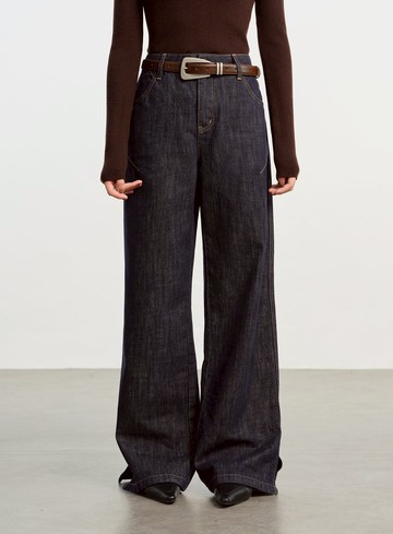 慵懶水洗感牛仔褲