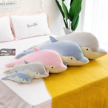 💗特惠💗大號海豚公仔 可愛軟體海洋動物毛絨玩具 鯨魚抱枕 生日禮物