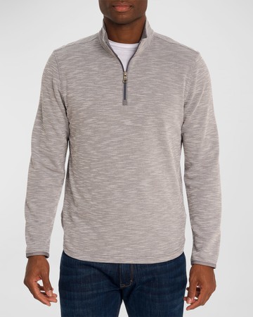 Men's Speilberg Quarter-Zip Waffle Knit Pullover