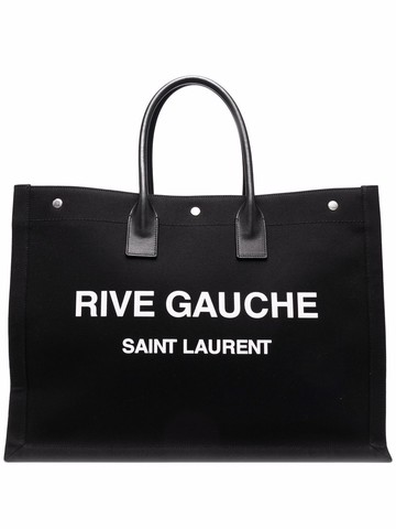 Saint Laurent - Rive Gauche shopping tote bag - women - Fabric/Leather - One Size - Black