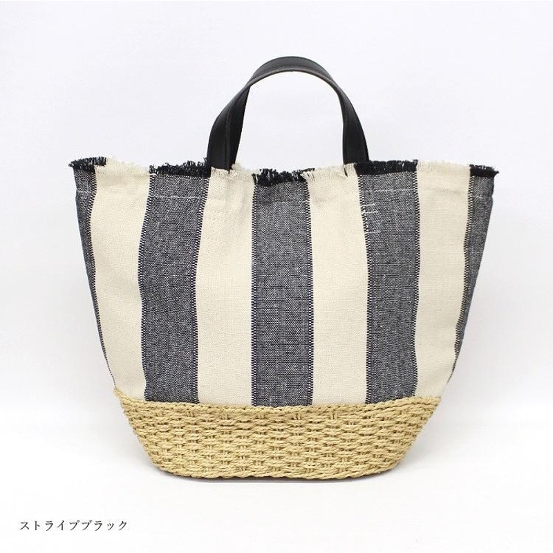 SALE 値下げ polkapolka フリンジ コンビ カゴ バッグ トート