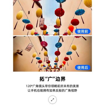 fujing 4K超廣角微距鏡頭適用于蘋果手機攝影前置鏡頭趣味魚眼外接高清廣角外置攝像頭拍攝出片神器