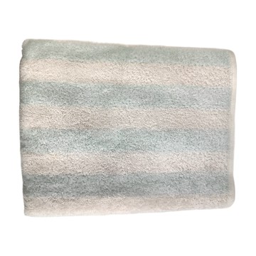 Crocodile 鱷魚 經典風情條紋浴巾 66*137CM - 100%棉 台灣製造  淺綠  1條