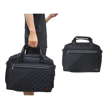 OVER LAND 文件包中容量主袋+外袋共四層14吋電腦可A4資夾防水尼龍布