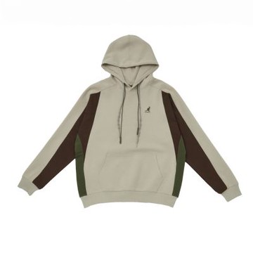 KANGOL 男女 大學剪接帽T 淺卡其 6455105031